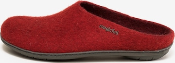 MagicFelt Slippers 'Filzpantoffel Magicfelt 736' in Red: front