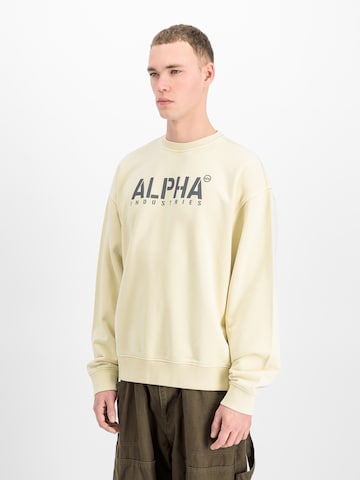 ALPHA INDUSTRIES Sweatshirt 'Stencil' in Weiß: Vorderseite