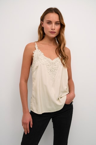 Cream Top 'Anna' in Beige: voorkant