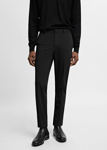 MANGO MAN Regular Pantalon 'PAULO' in Zwart: voorkant