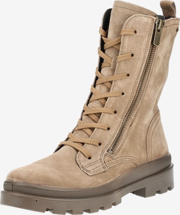 Stivaletto stringato di Legero in beige: frontale