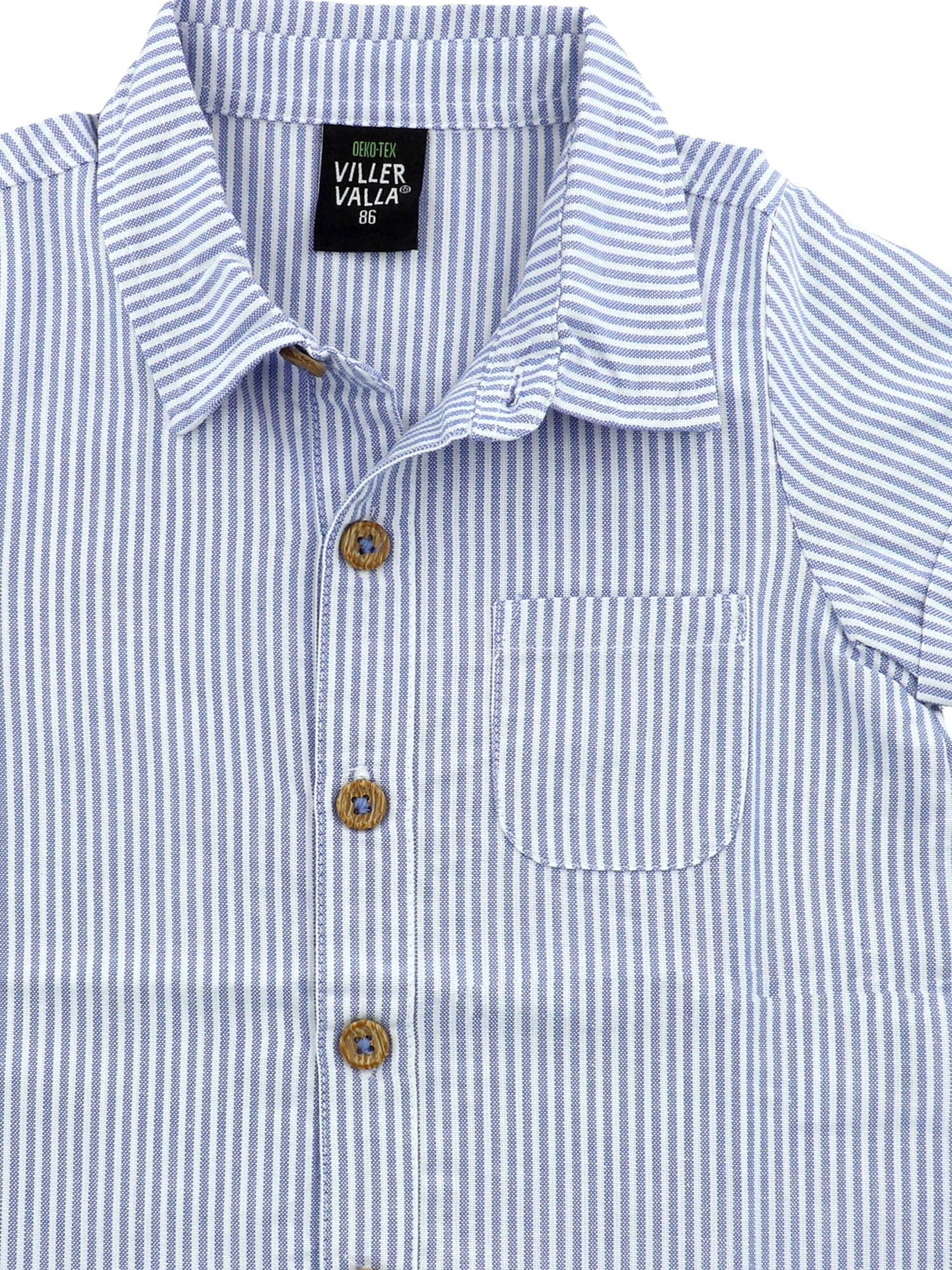 Villervalla Regular fit Button Up Shirt 'Stripes' in Blue