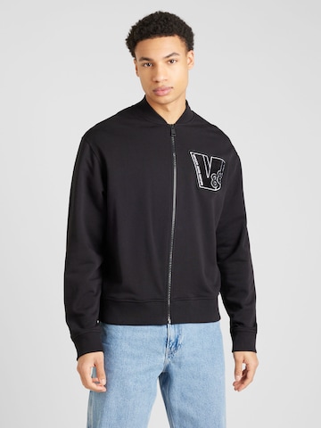 Veste de survêtement Versace Jeans Couture en noir : devant