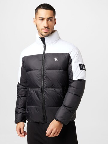 Calvin Klein Jeans Zimní bunda – černá: přední strana