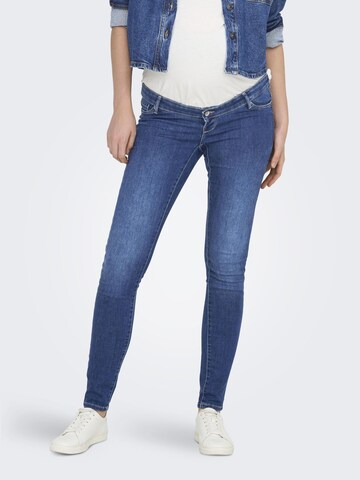 Only Maternity Skinny Jeans 'Rose' in Blue: front