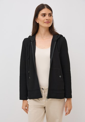 CECIL Zip-Up Hoodie in Black: front