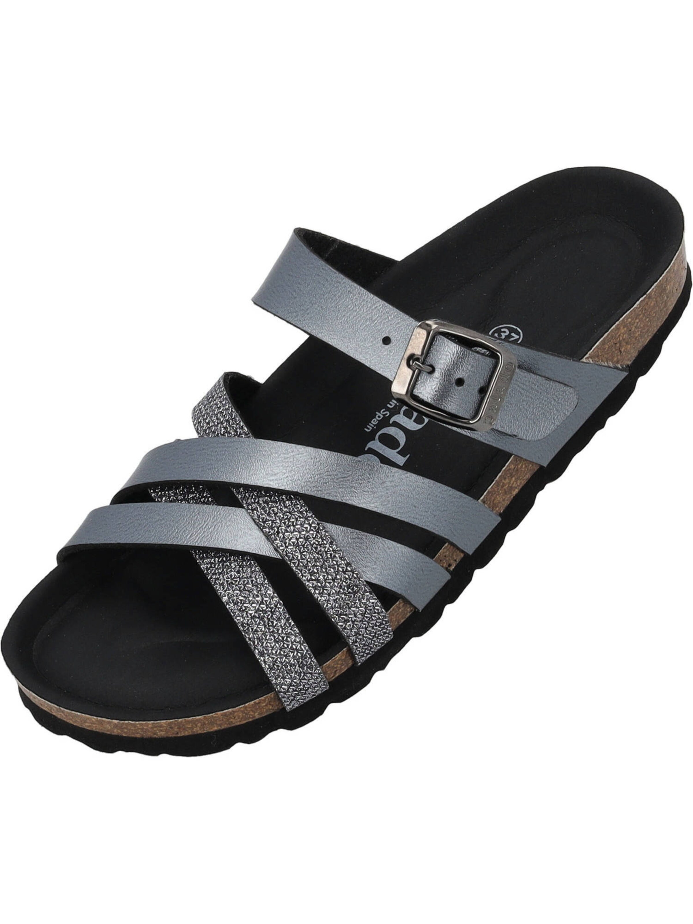 Palado Pantolette 'Novati' in Grau: Vorderseite