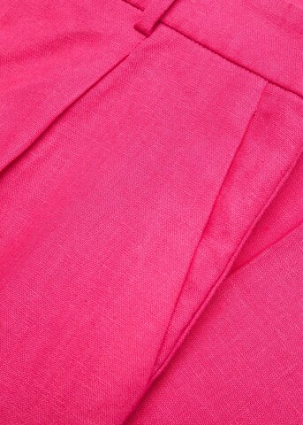 Wide leg Pantaloni cu dungă 'Fulitu' de la MANGO pe roz