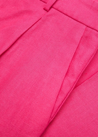 MANGO Szeroka nogawka Spodnie w kant 'Fulitu' w kolorze różowy