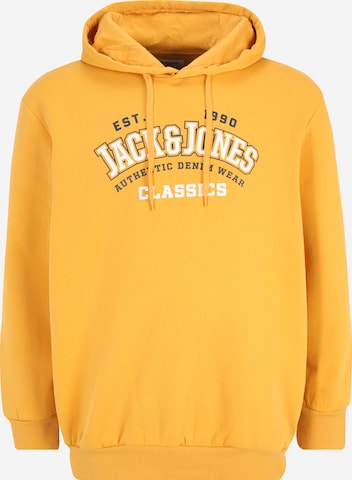 Felpa di Jack & Jones Plus in giallo: frontale