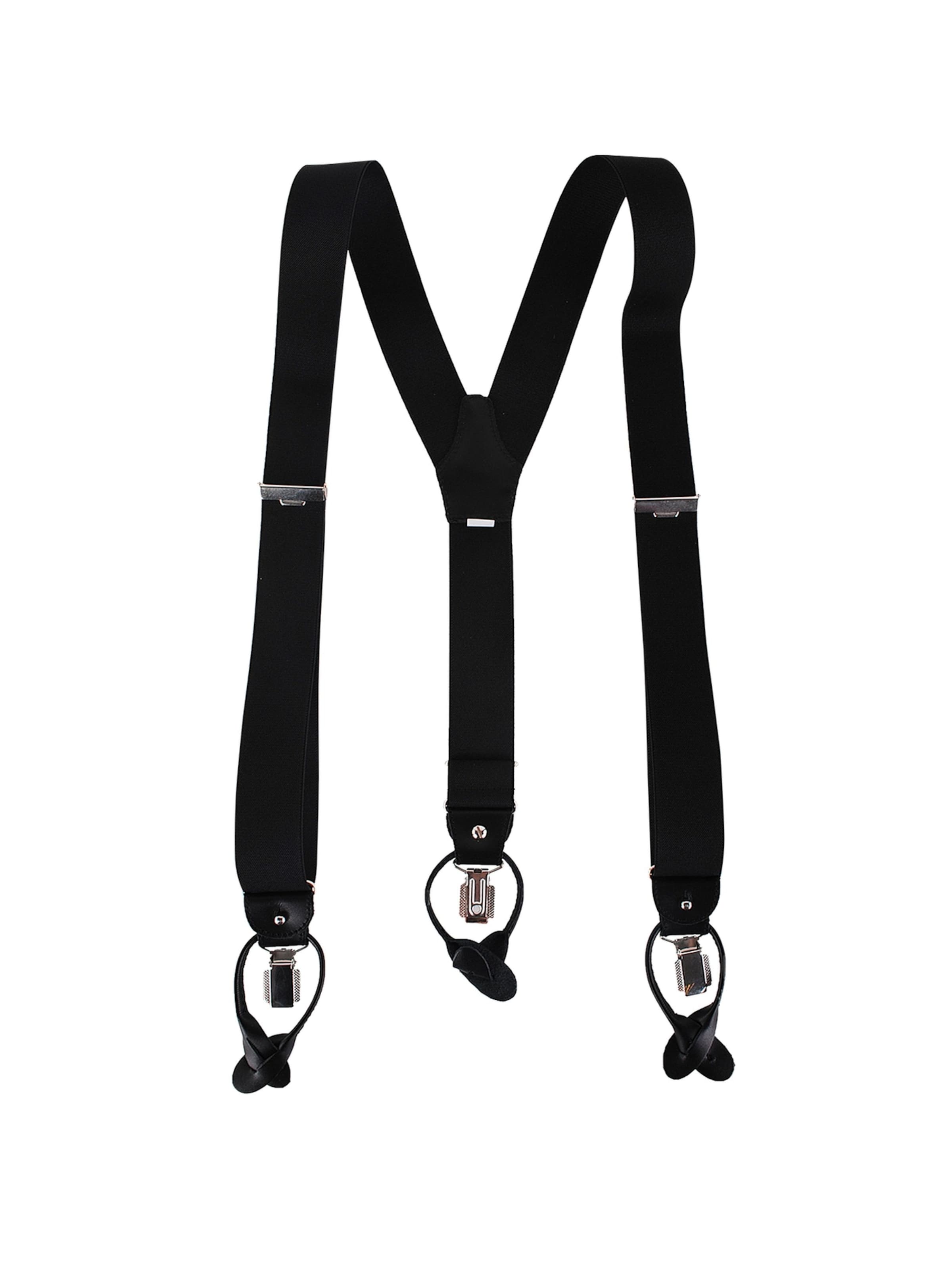 Profuomo Hosenträger‌ in Schwarz: Vorderseite
