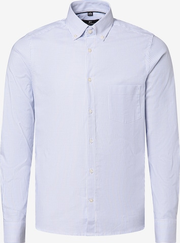 Coupe slim Chemise Nils Sundström en bleu : devant