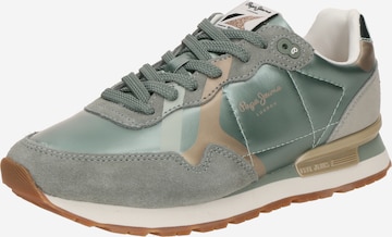 Pepe Jeans Sneakers laag 'BRIT PRINTY' in Groen: voorkant