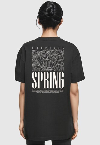 Merchcode Shirt 'Tropical Spring' in Black: front