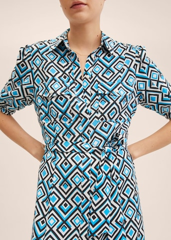 MANGO Shirt Dress 'cubana' in Blue