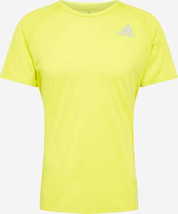 ADIDAS SPORTSWEAR Performance Shirt 'Runner' in Yellow: front