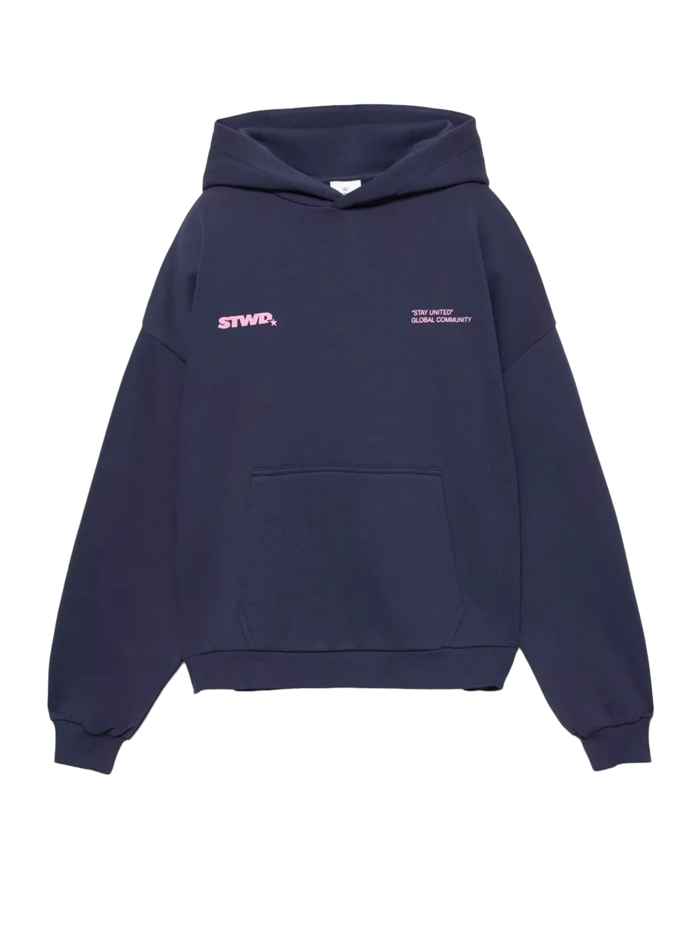 Pull&Bear Sweatshirt 'STWD ESTRELLA' i navy / lyserød, Produktvisning
