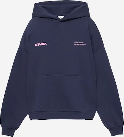 Pull&Bear Collegepaita 'STWD ESTRELLA' värissä laivastonsininen / roosa, Tuotenäkymä