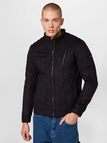 TOM TAILOR Between-season jacket in Black: front