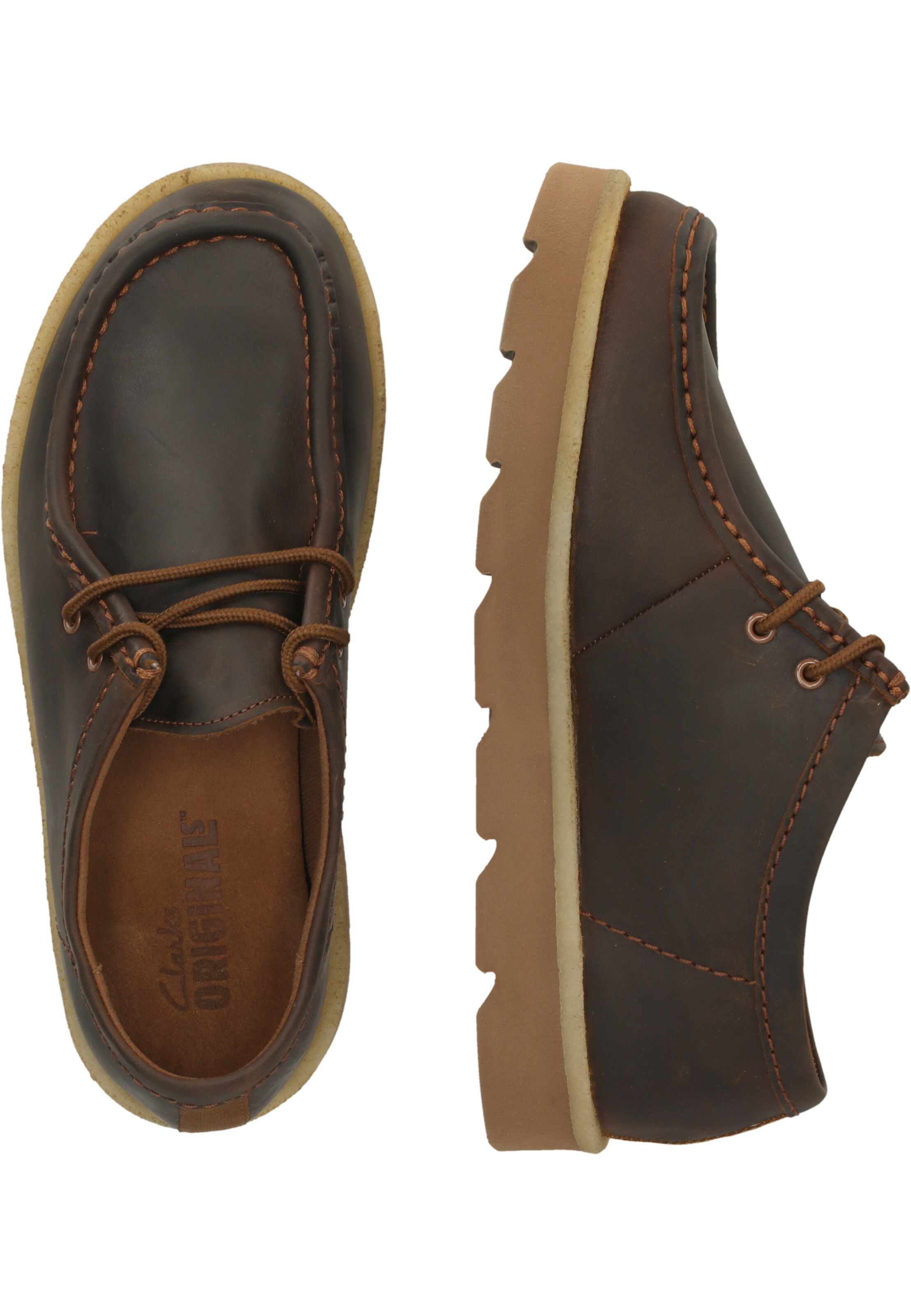 CLARKS Lace-up shoe 'Meare Walla' in Brown