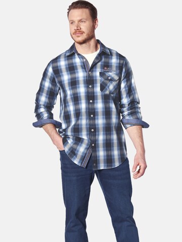Jan Vanderstorm Comfort fit Button Up Shirt 'Kaitar' in Blue: front