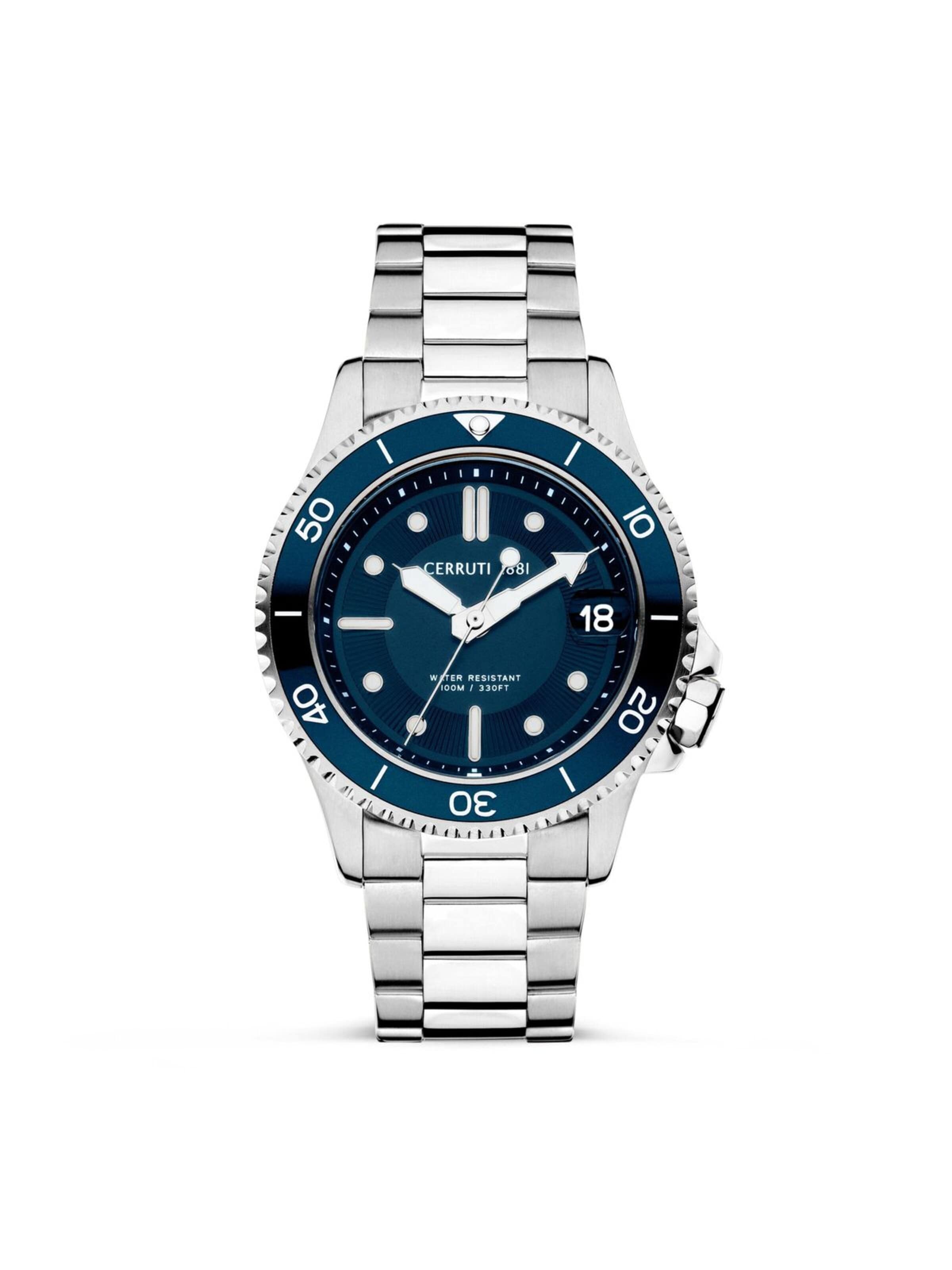 Montre à affichage analogique CERRUTI 1881 en bleu : devant