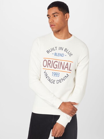 BLENDSweater majica - bijela boja: prednji dio