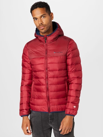 Champion Authentic Athletic Apparel Winter Jacket in Red: front
