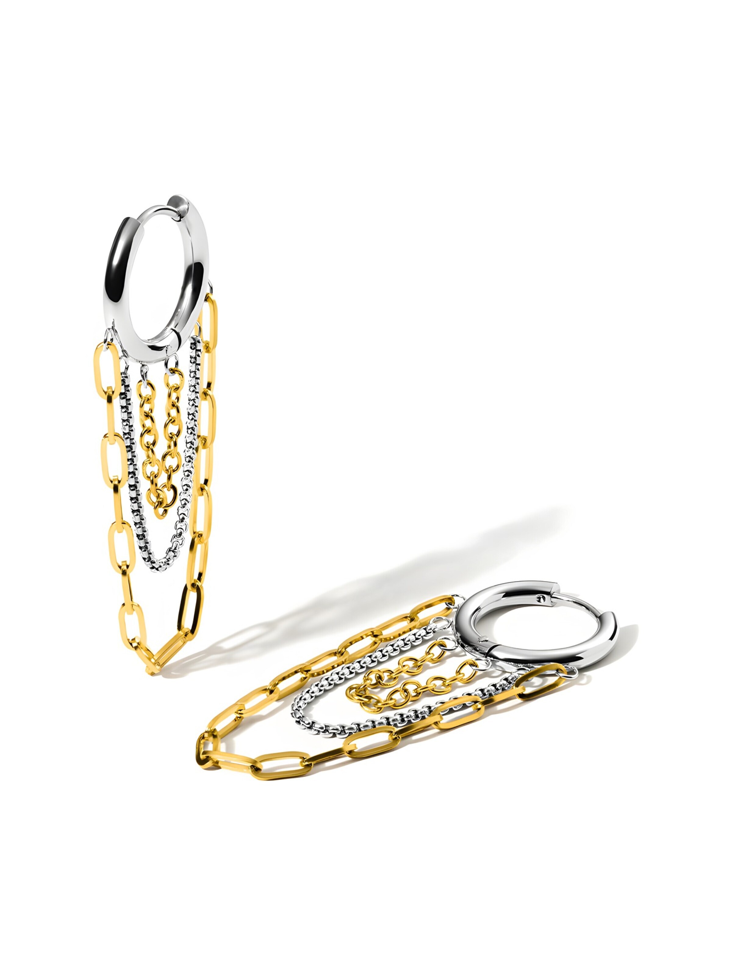 hiBALI Earrings 'Chain Hoops' in Mixed colors: front