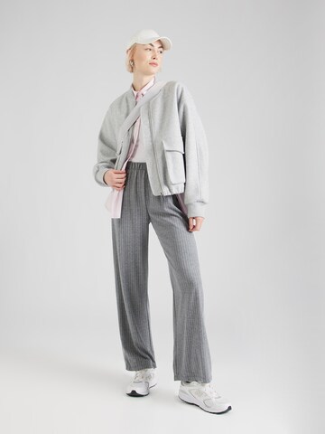 PIECES Loose fit Trousers 'MYLA' in Grey