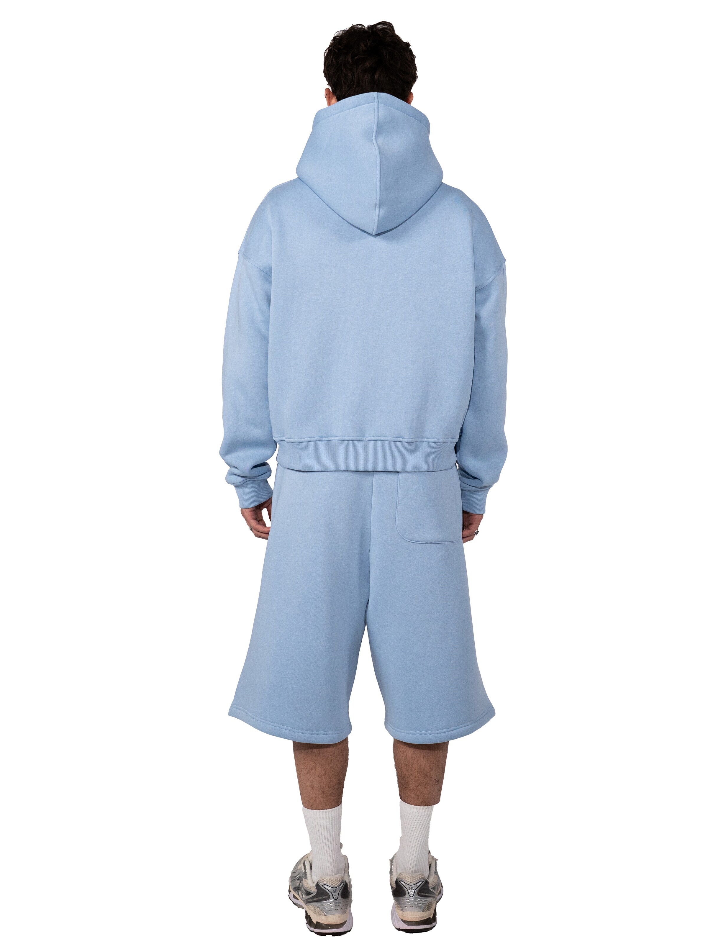 4thD Sweatjakke 'Zip Hoodie - Baby Blue' i blå