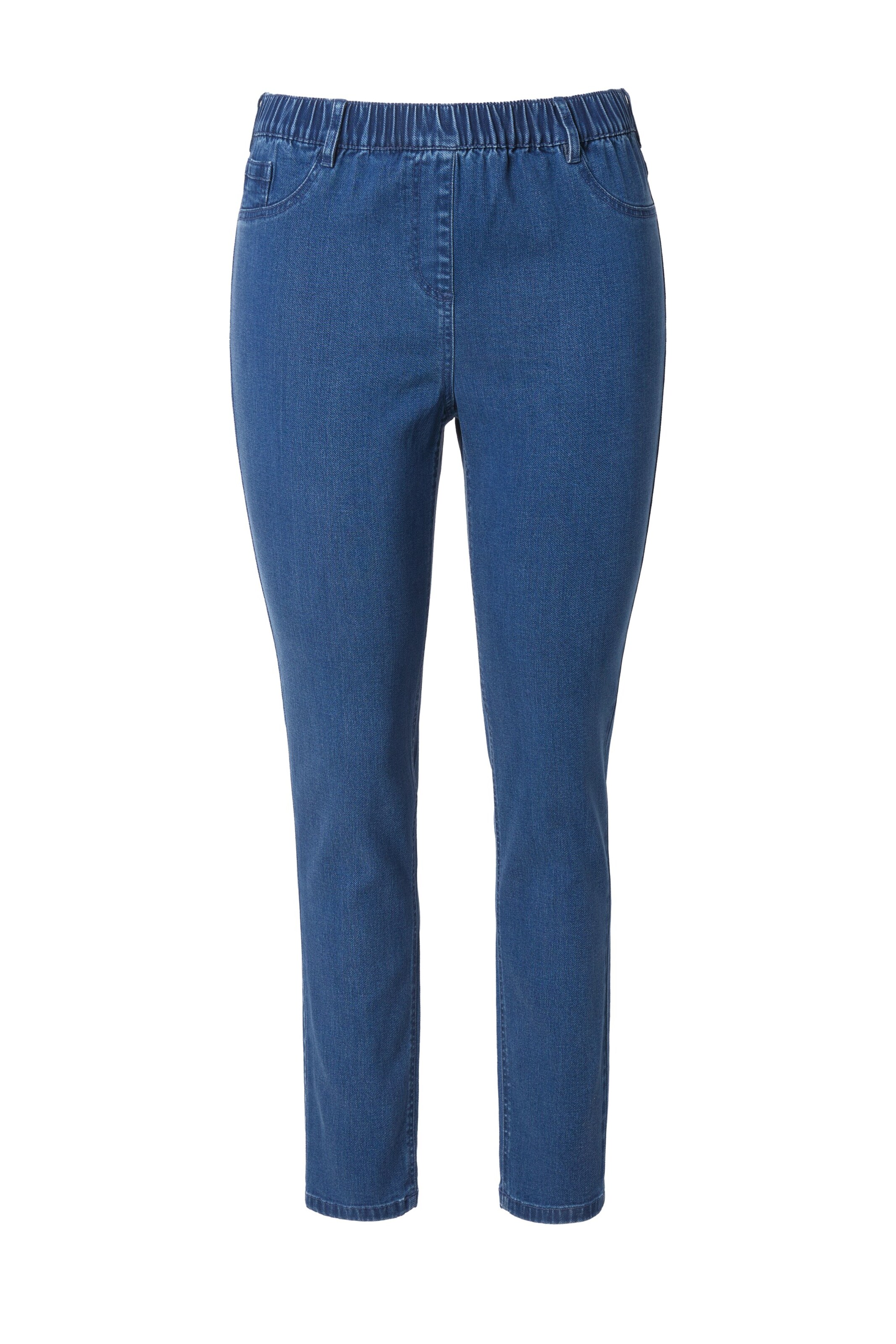 Ulla Popken Skinny Jeggings 'Sienna' in Blauw: voorkant