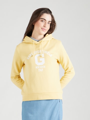 GANT Sweatshirt in Geel: voorkant