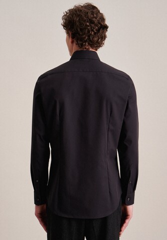 SEIDENSTICKER Slim Fit Hemd in Schwarz