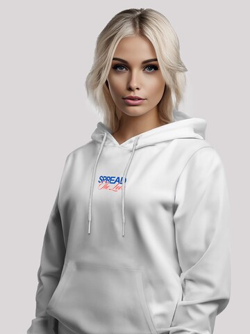 F4NT4STIC Sweatshirt 'Spread The Love Valentinstag Streetwear Front' in Weiß