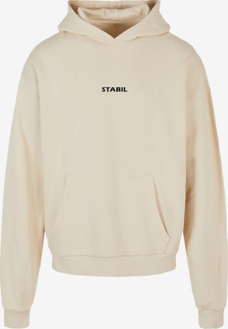 Merchcode Sweatshirt 'Stabil' in Beige: voorkant