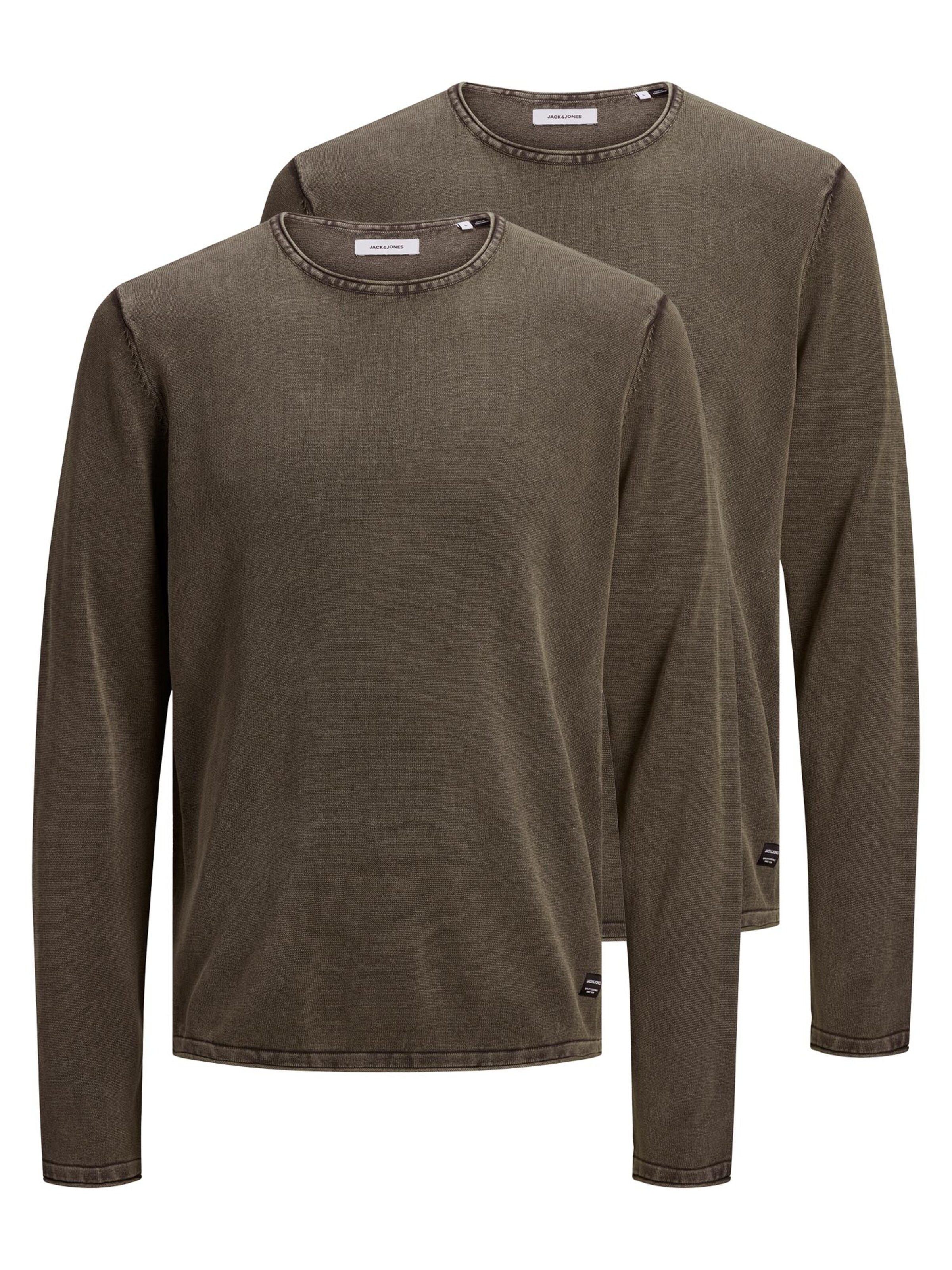 JACK & JONES Sweater 'Leo' in Brown: front