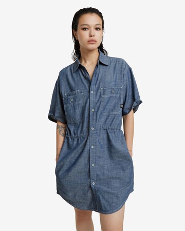 G-Star RAW Shirt Dress in Blue: front