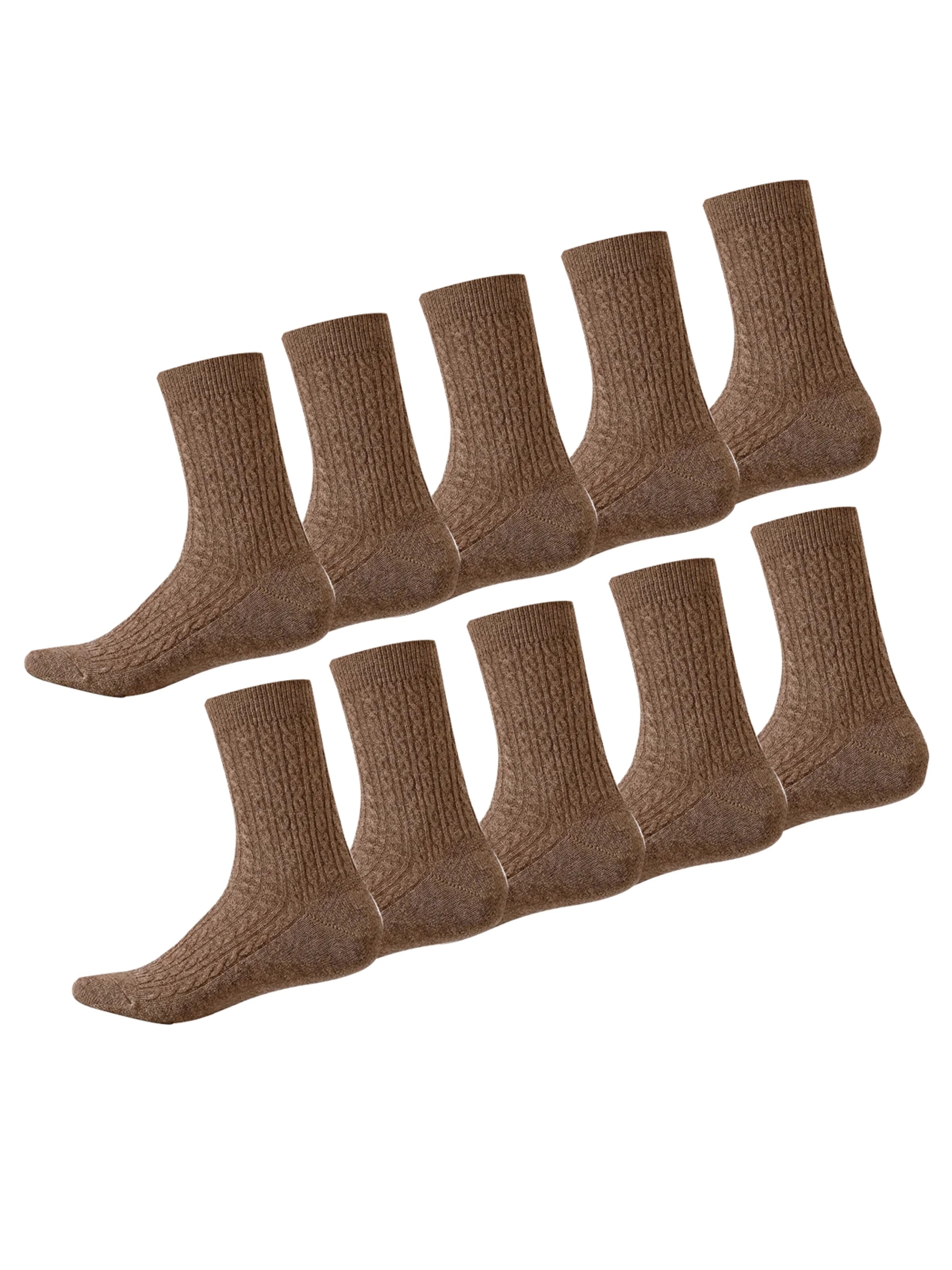 Millo Socks 'Cosy Twist 10' in Brown
