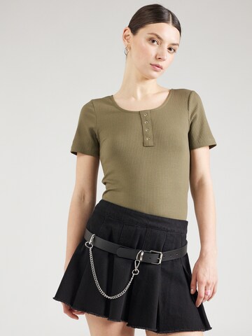 ONLY T-shirt 'ONLSimple' i grön: framsida