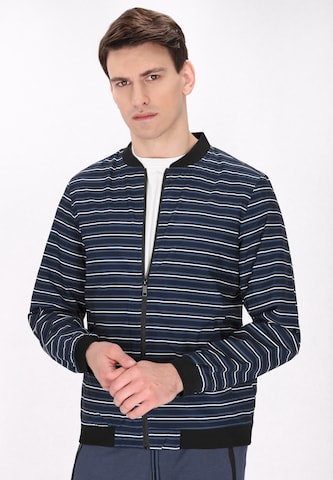 Mo ATHLSR Between-Season Jacket in Blue: front