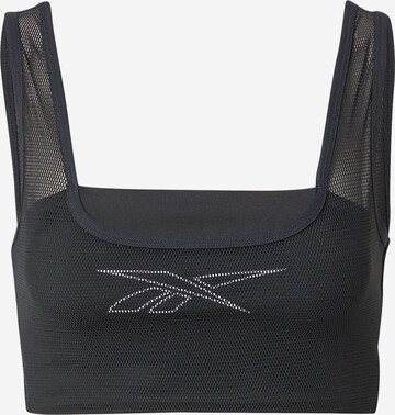 Bustier Soutien-gorge de sport Reebok en noir : devant