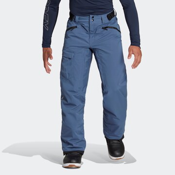 Regular Pantalon de sport ADIDAS TERREX en bleu : devant