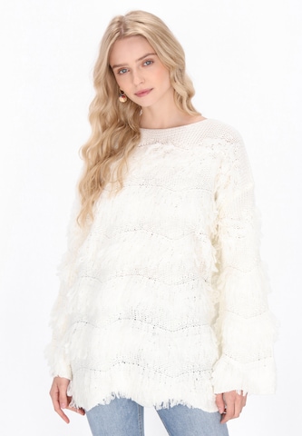 Gaya - Pullover em branco: frente