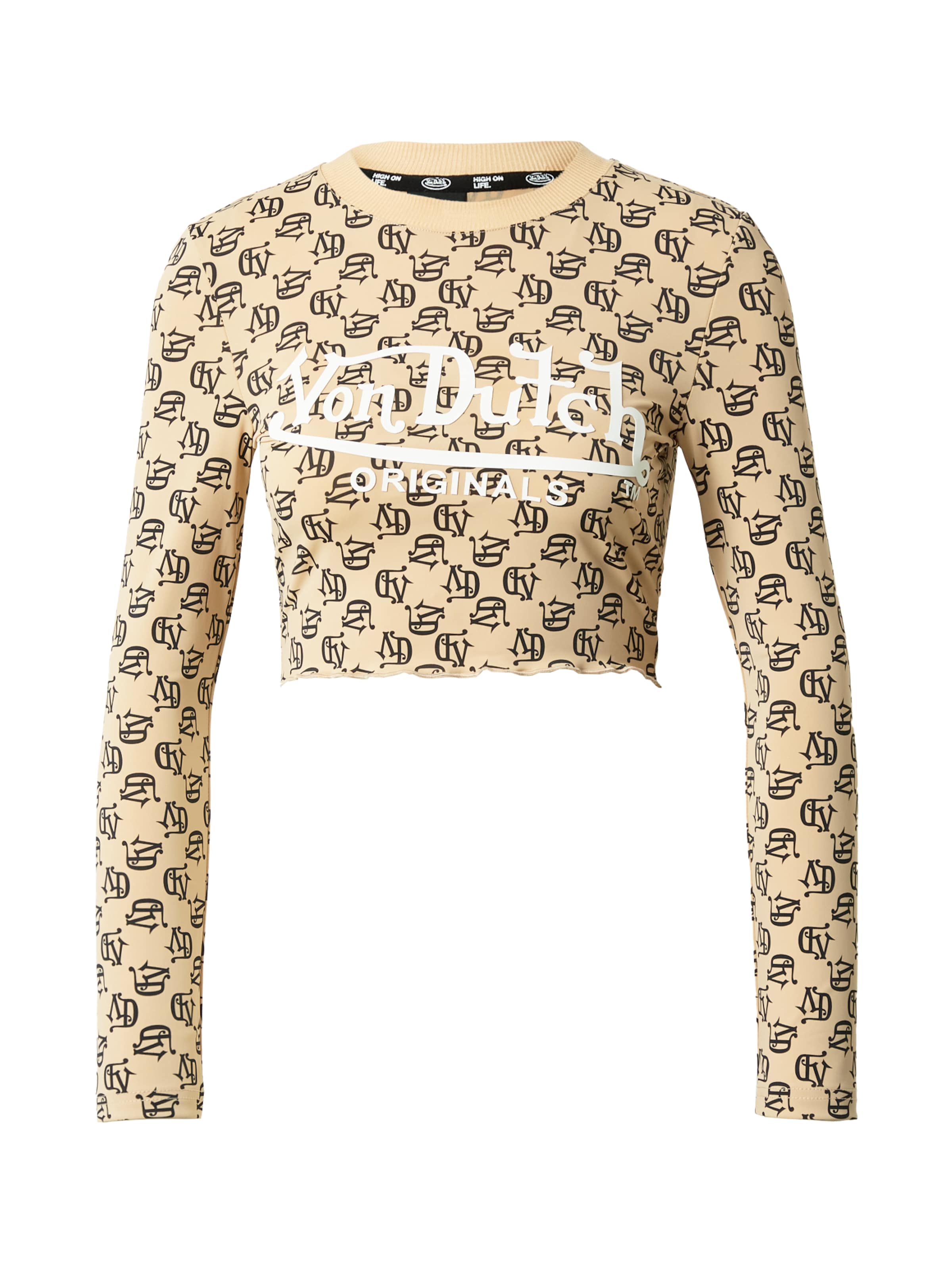 Von Dutch Originals - Loosefit Camiseta 'Baker' en beige: frente