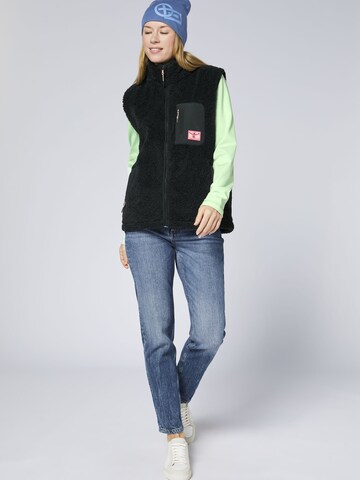 CHIEMSEE Vest ' aus kuscheligem Sherpa-Fleece ' in Black