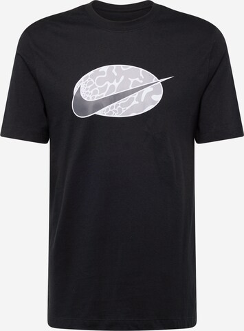 Nike Sportswear T-Shirt 'SWOOSH' in Schwarz: predná strana