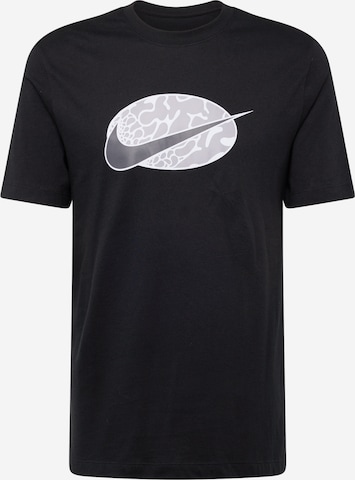 Nike Sportswear Shirt 'SWOOSH' in Zwart: voorkant