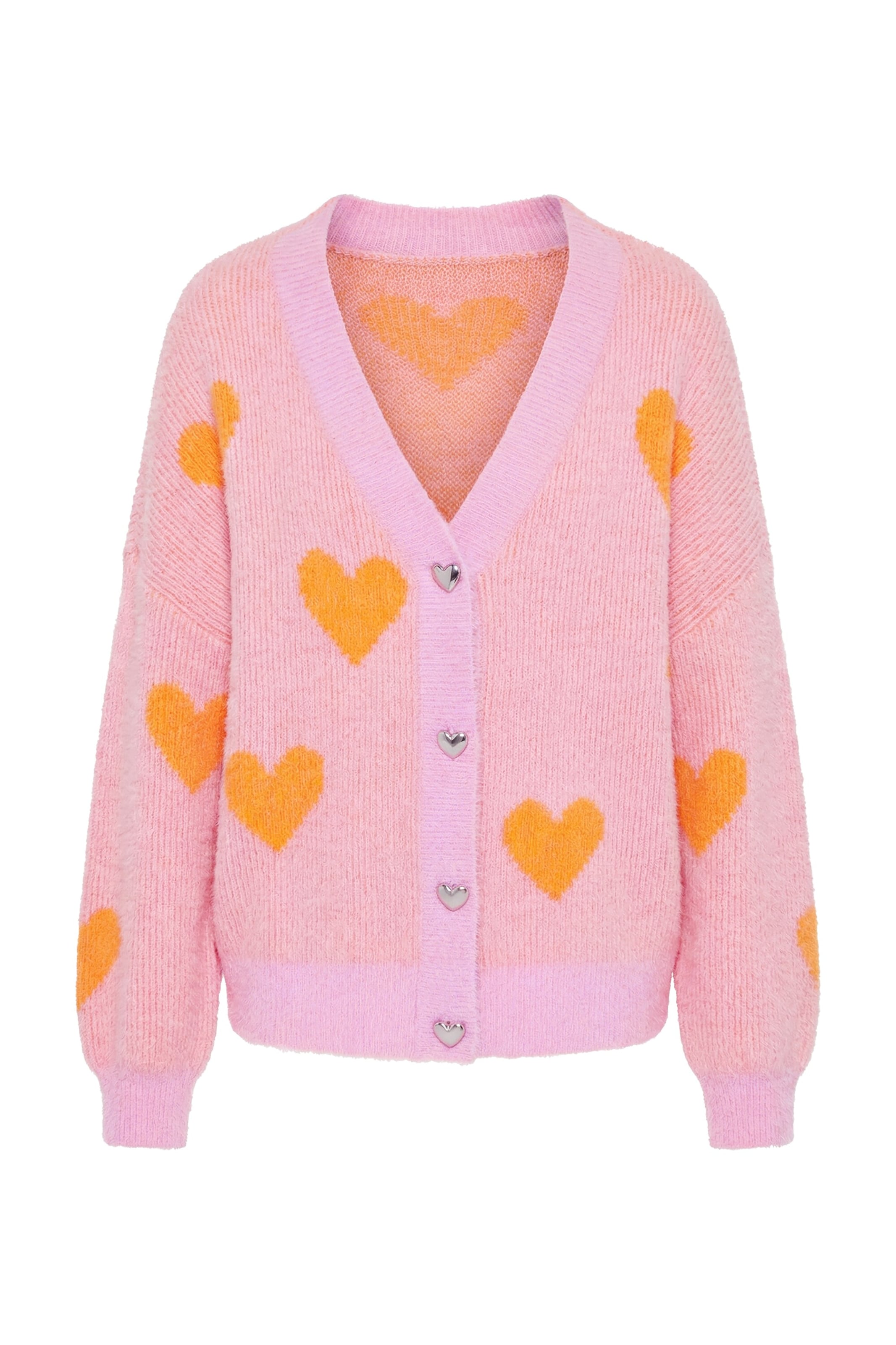 Studio Untold Strickjacke in Pink: Vorderseite