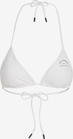 Top per bikini di Karl Lagerfeld in bianco: frontale